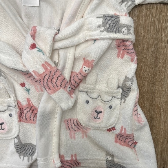 Cozy Kids Pajamas with Hood - Pink and White - Picture 3 of 5